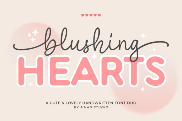 Blushing Hearts Duo: A Charming Valentine Font