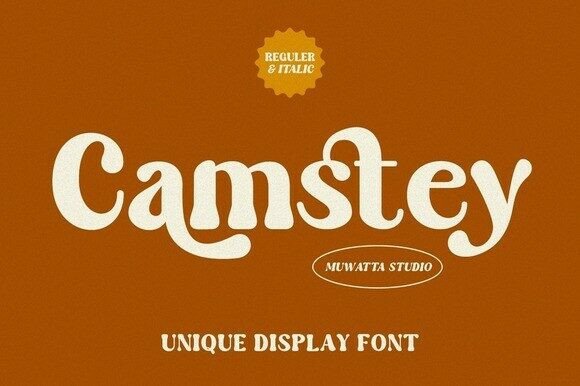 Camstey: A Groovy, Retro-Modern Typeface for Bold and Expressive Design
