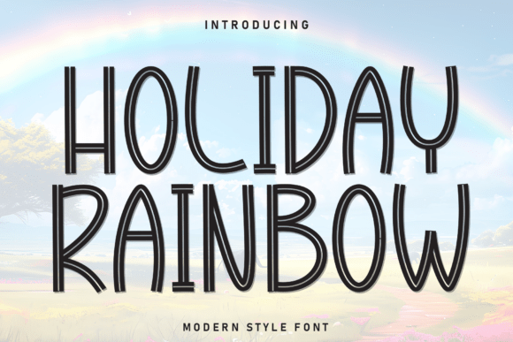 Captivating Holiday Rainbow Font for Joyful Designs