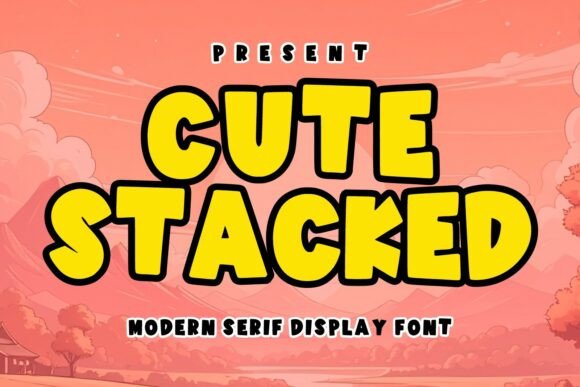 Cute Stacked: A Bold and Playful Font for Engaging Design