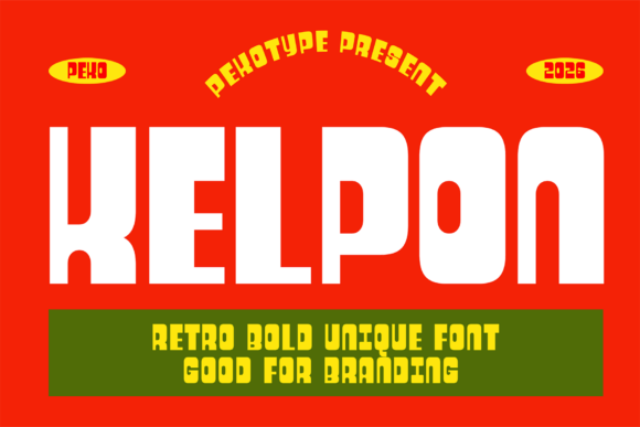 Discover the Bold and Playful Charm of KELPON: A Retro Display Font