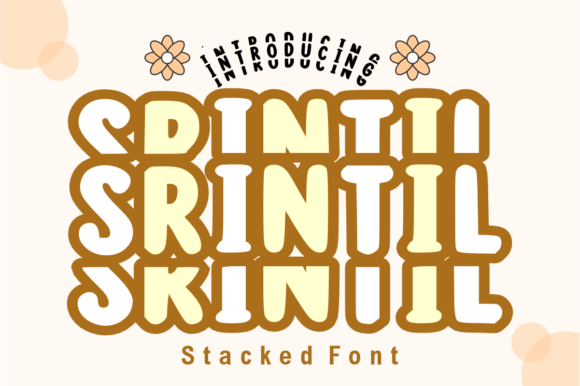 Get Groovy with Srintil: A Retro Stacked Display Font