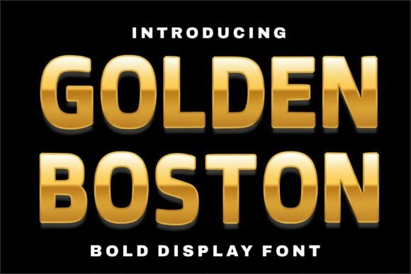 Golden Boston: A Bold Luxury Display Font for High-End Designs