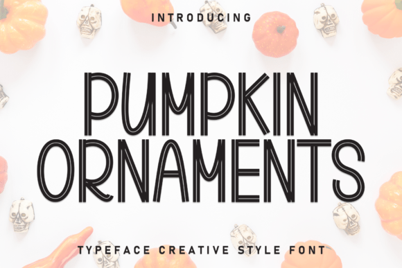 Pumpkin Ornaments: A Sleek and Technical Display Font for Modern Design