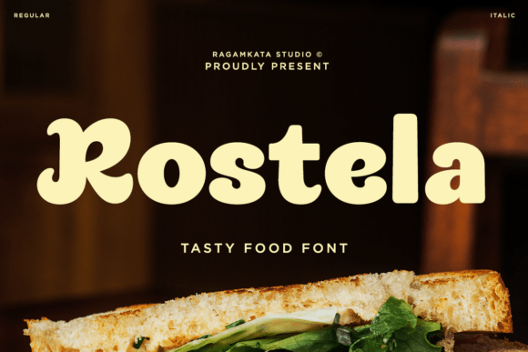 Rostela: A Flavorful Font for Food Design